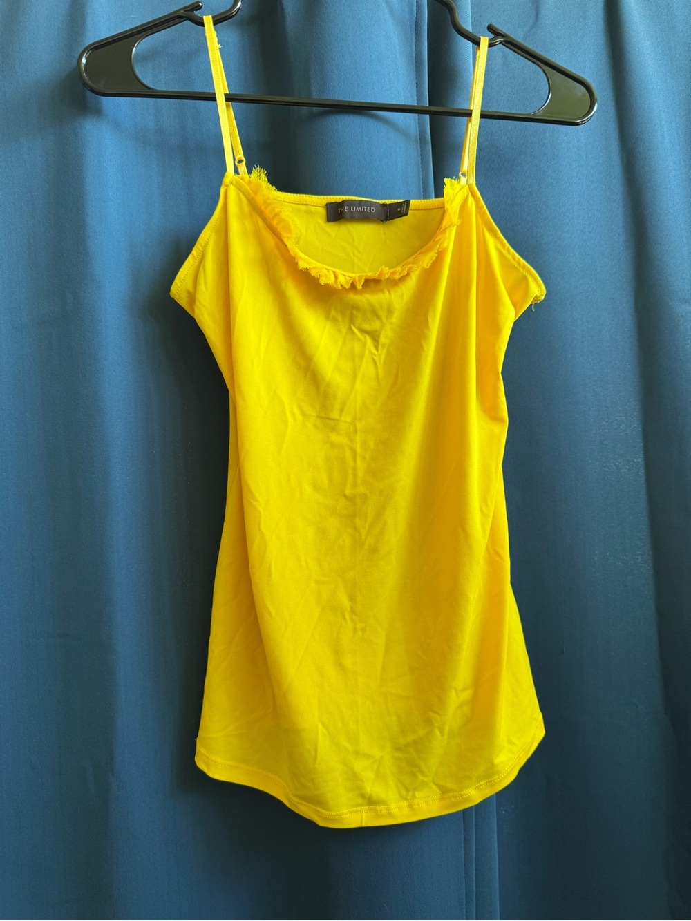 The Limited Bright Yellow Ruffle Trim Camisole